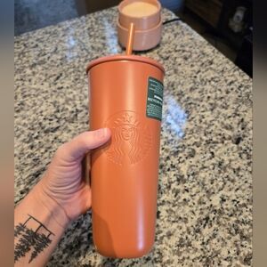 2024 Recycled Stainless Steel Triangle Tumbler in the color "Terracotta"